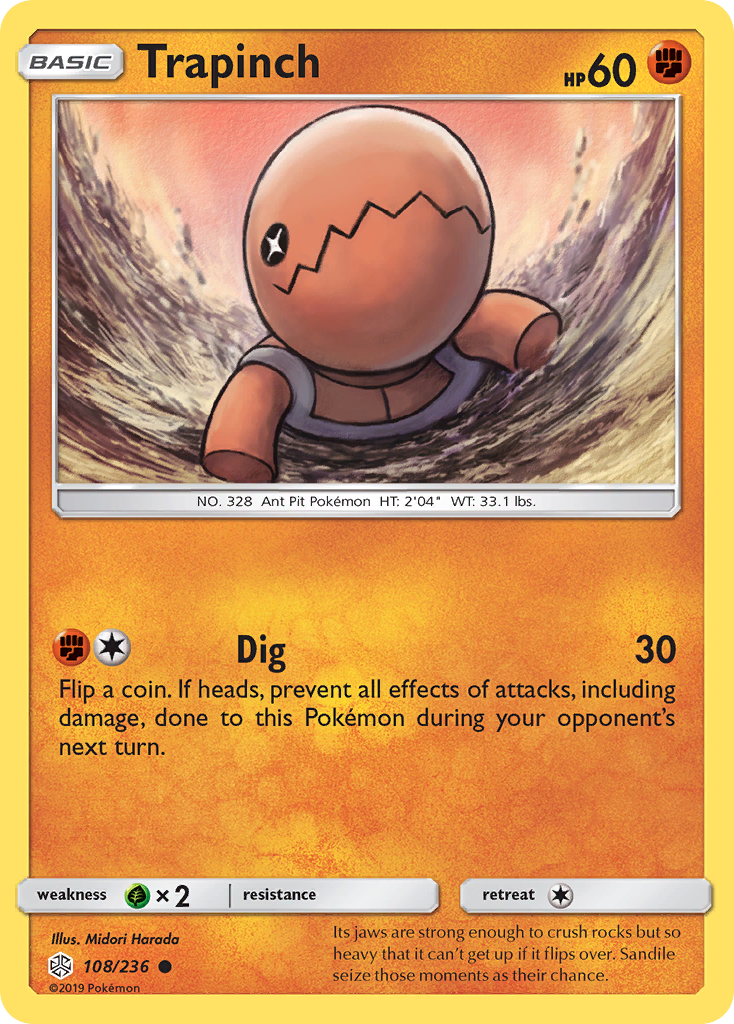 Trapinch – Cosmic Eclipse 108/236 Pokémon card