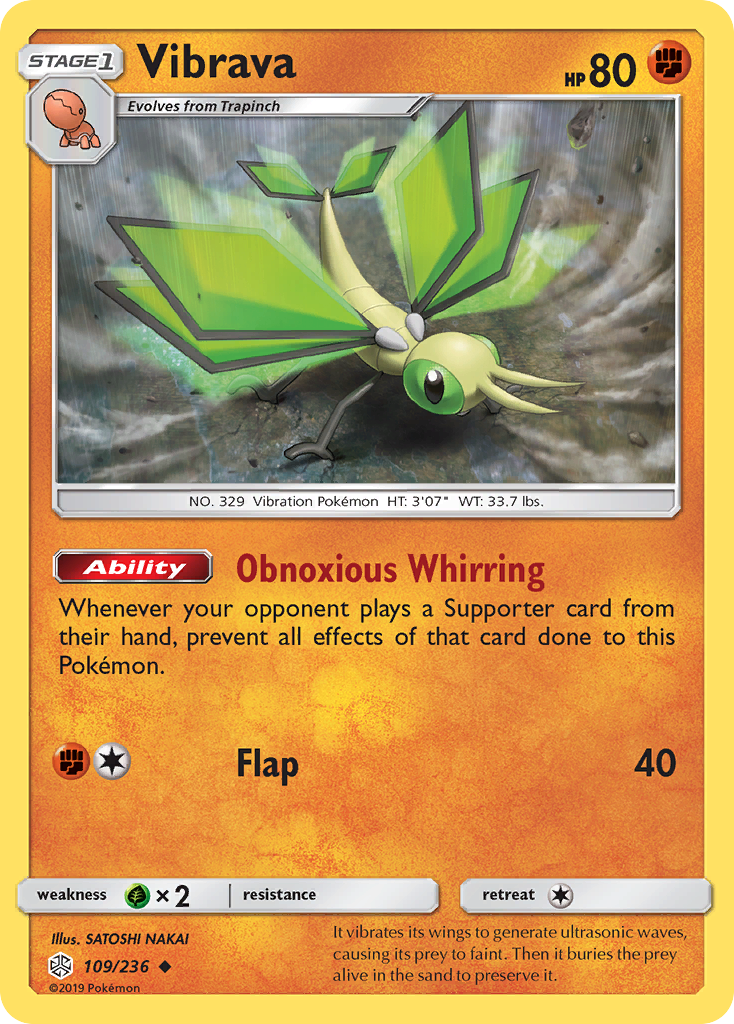 Vibrava – Cosmic Eclipse 109/236 Pokémon card