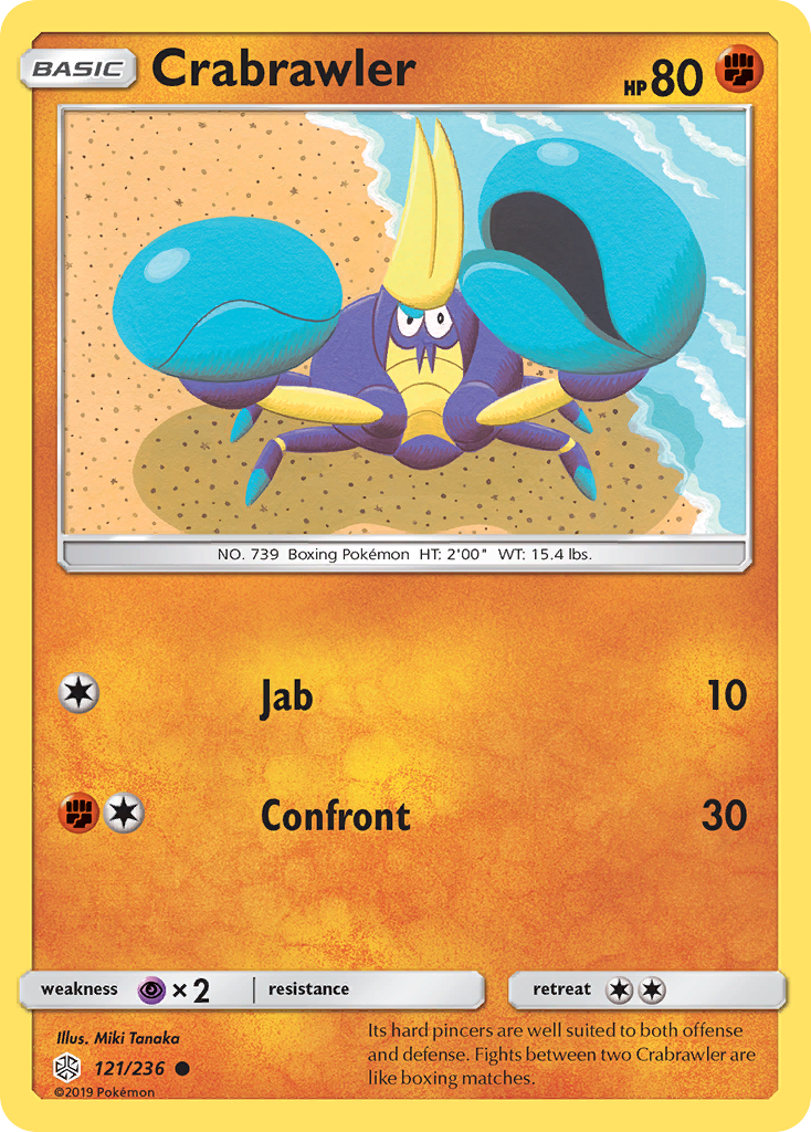 Crabrawler – Cosmic Eclipse 121/236 Pokémon card