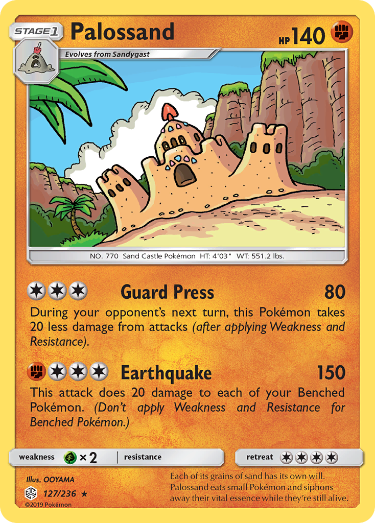 Palossand – Cosmic Eclipse 127/236 Pokémon card