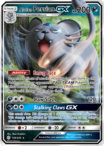 Alolan Persian-GX - Cosmic Eclipse 129