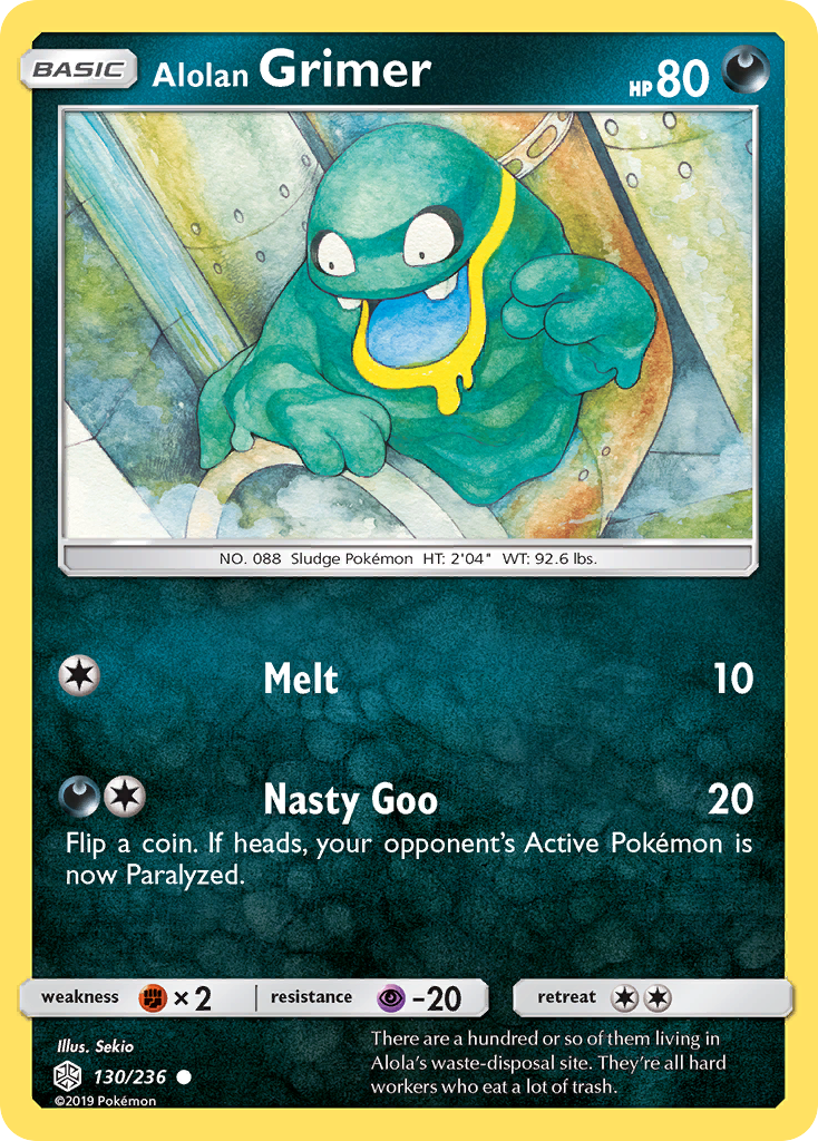 Alolan Grimer – Cosmic Eclipse 130/236 Pokémon card