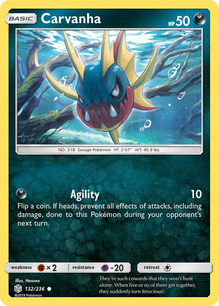 Carvanha – Cosmic Eclipse 132/236 Pokémon card