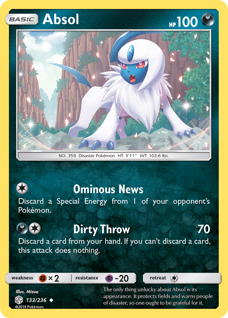 Absol – Cosmic Eclipse 133/236 Pokémon card