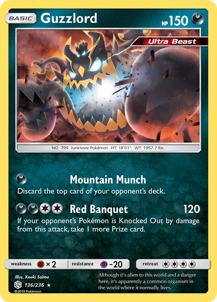 Guzzlord – Cosmic Eclipse 136/236 Pokémon card