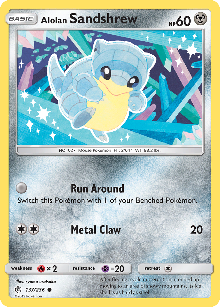 Alolan Sandshrew – Cosmic Eclipse 137/236 Pokémon card