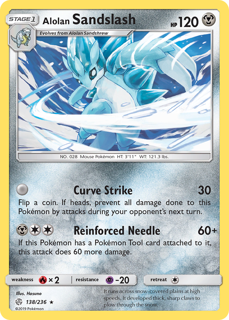 Alolan Sandslash – Cosmic Eclipse 138/236 Pokémon card