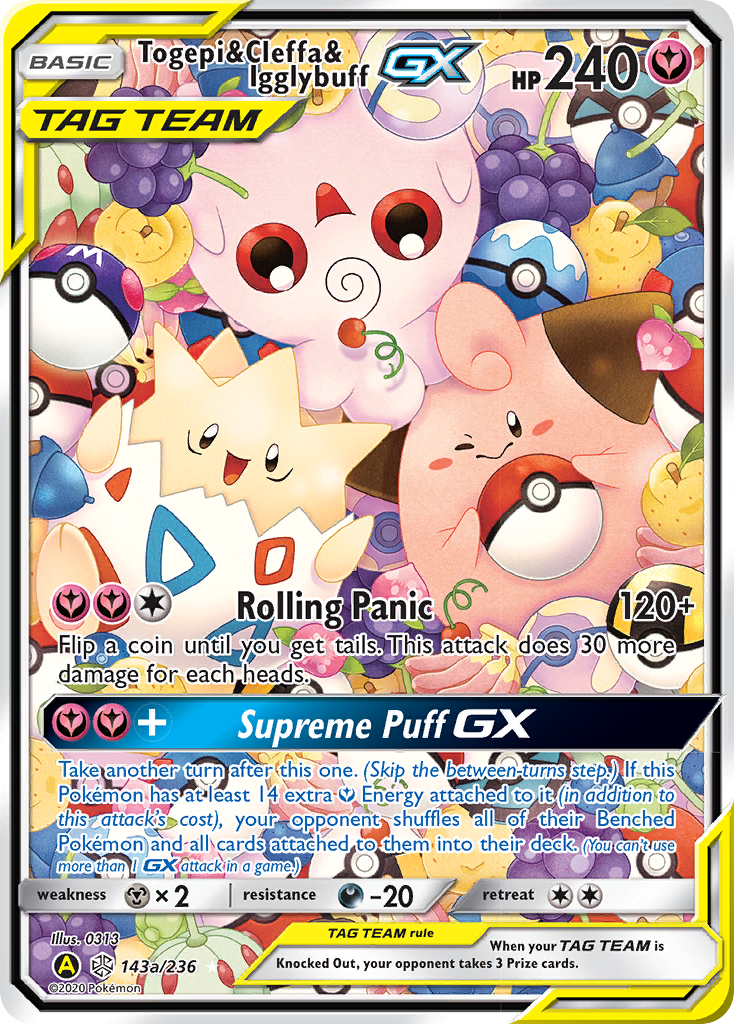 Togepi & Cleffa & Igglybuff-GX – Cosmic Eclipse 143a/236 Pokémon card