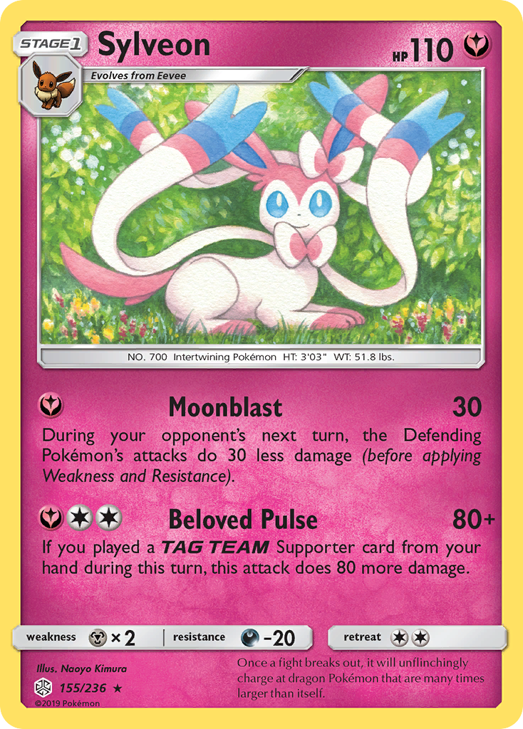 Sylveon – Cosmic Eclipse 155/236 Pokémon card