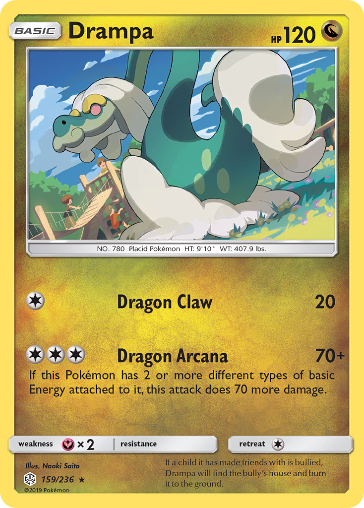 Drampa – Cosmic Eclipse 159/236 Pokémon card