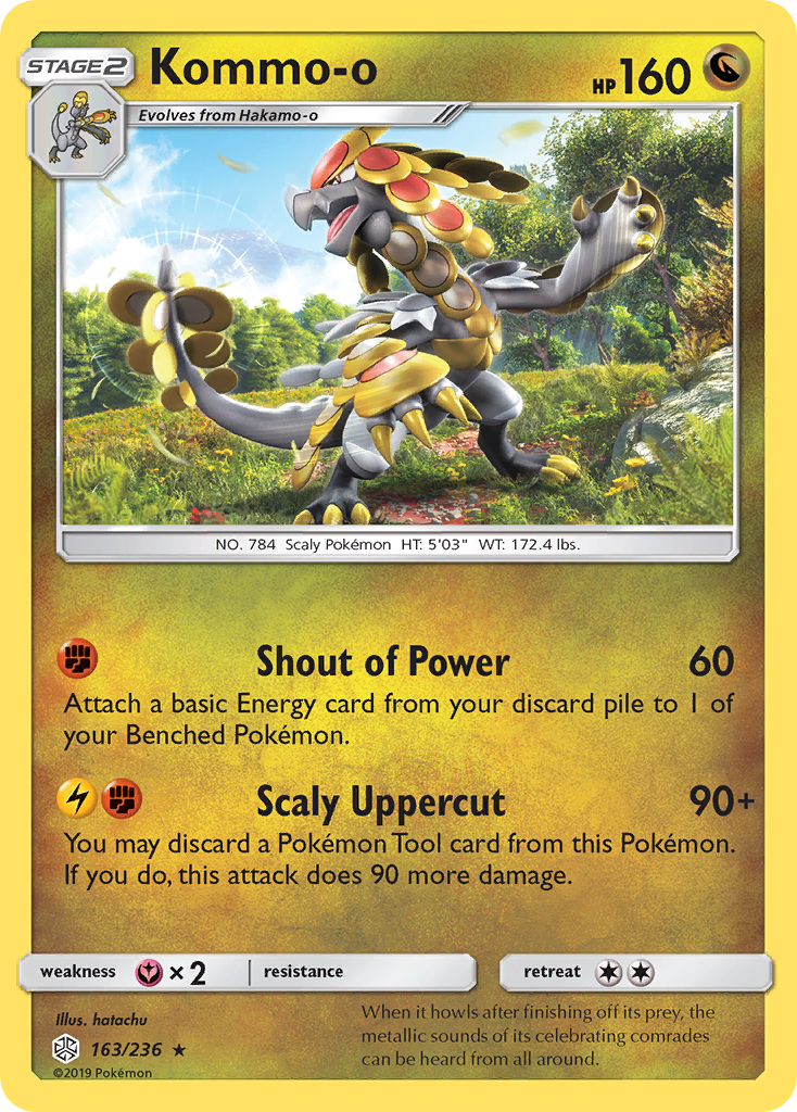 Kommo-o – Cosmic Eclipse 163/236 Pokémon card