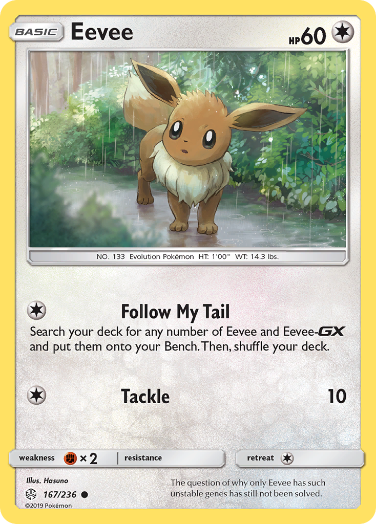 Eevee – Cosmic Eclipse 167/236 Pokémon card