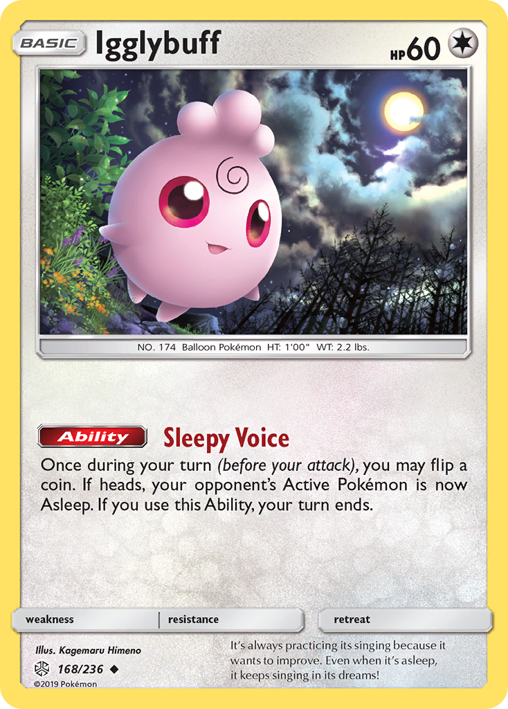 Igglybuff – Cosmic Eclipse 168/236 Pokémon card