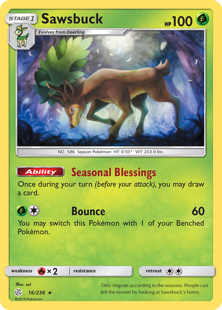 Sawsbuck – Cosmic Eclipse 16/236 Pokémon card