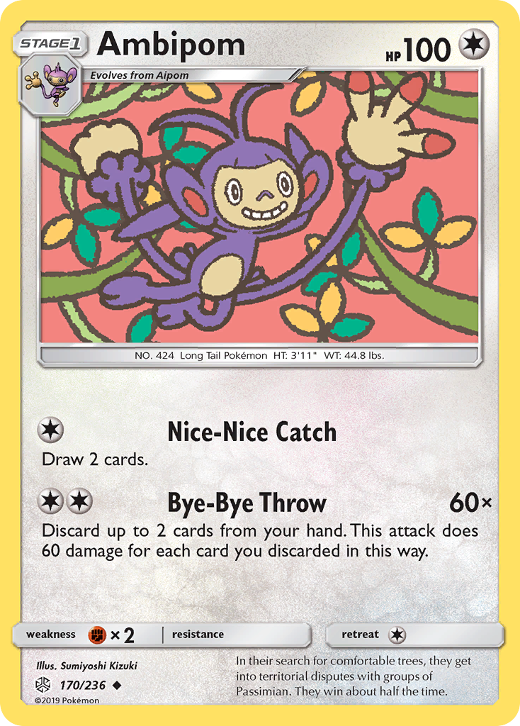 Ambipom – Cosmic Eclipse 170/236 Pokémon card