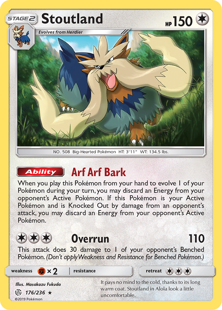 Stoutland – Cosmic Eclipse 176/236 Pokémon card