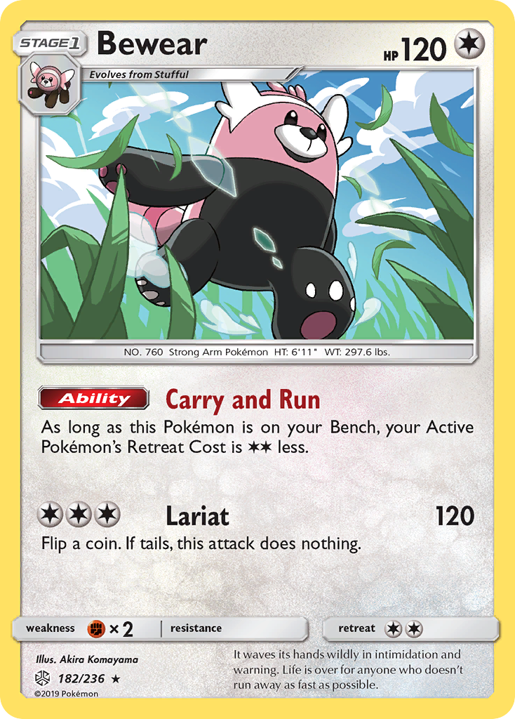 Bewear – Cosmic Eclipse 182/236 Pokémon card
