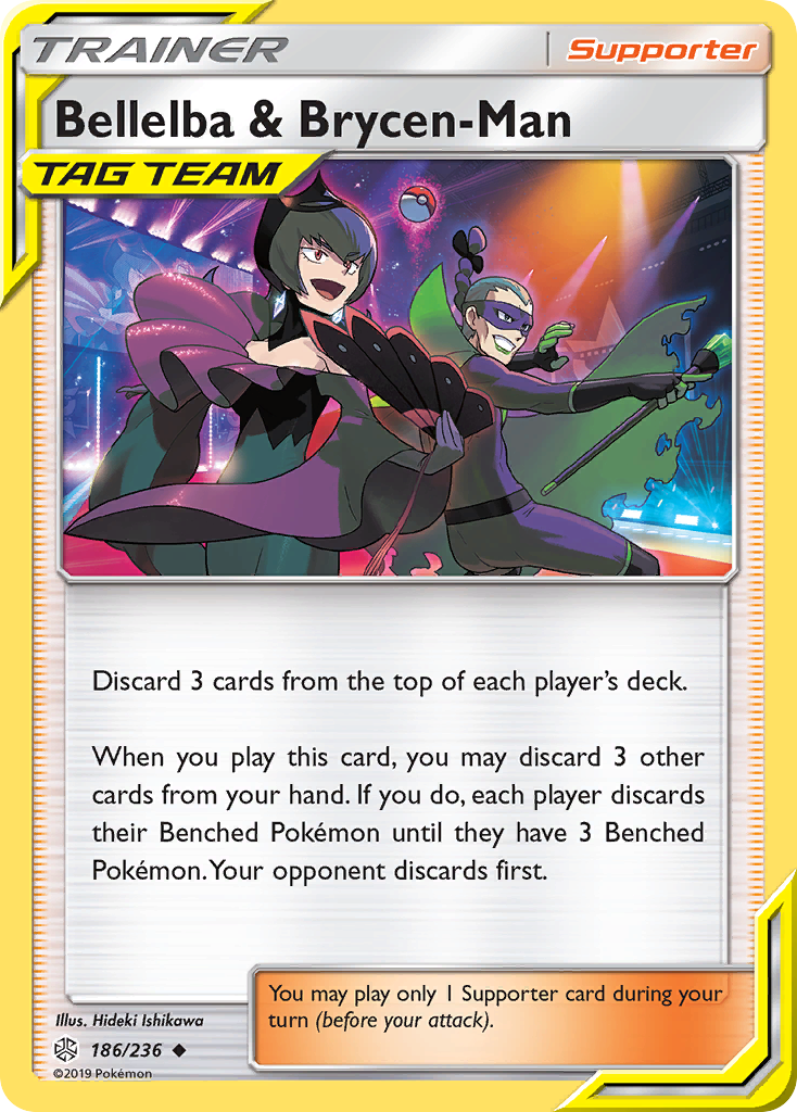 Bellelba & Brycen-Man – Cosmic Eclipse 186/236 Pokémon card