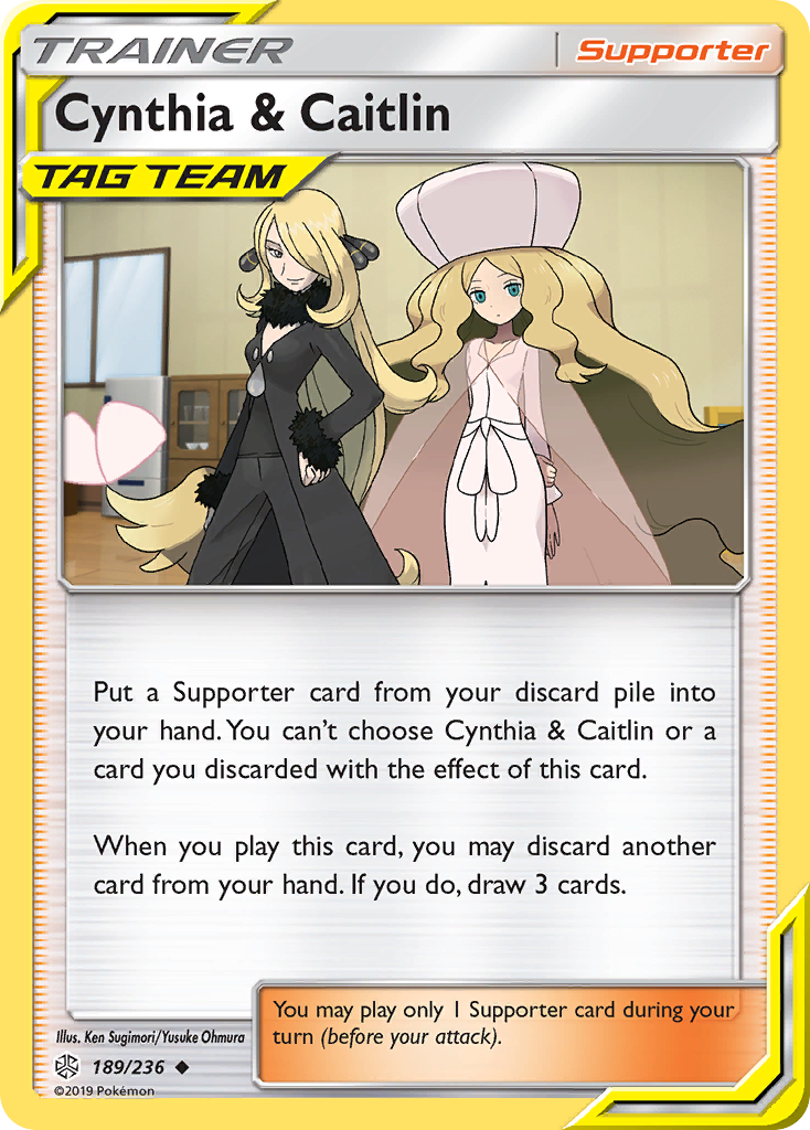 Cynthia & Caitlin – Cosmic Eclipse 189/236 Pokémon card