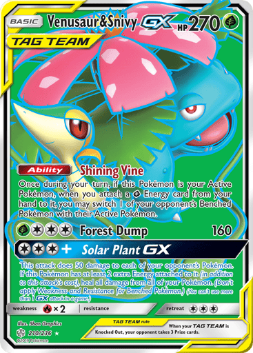 Venusaur & Snivy-GX - Cosmic Eclipse 210
