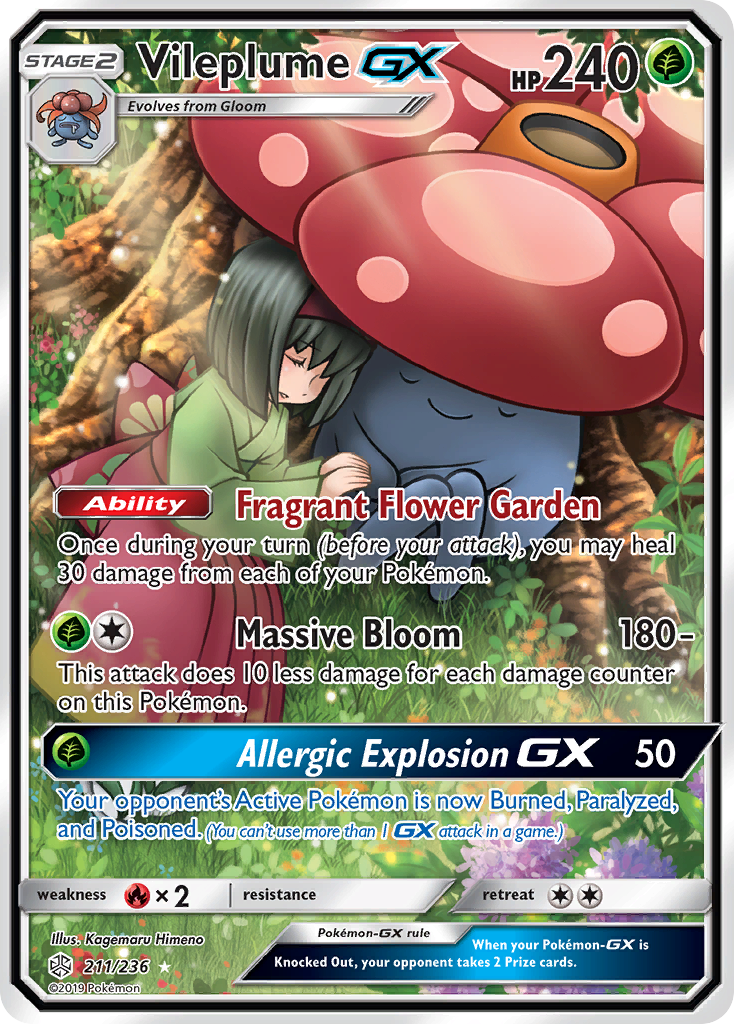 Vileplume-GX – Cosmic Eclipse 211/236 Pokémon card