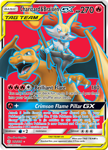 Charizard & Braixen-GX - Cosmic Eclipse 212