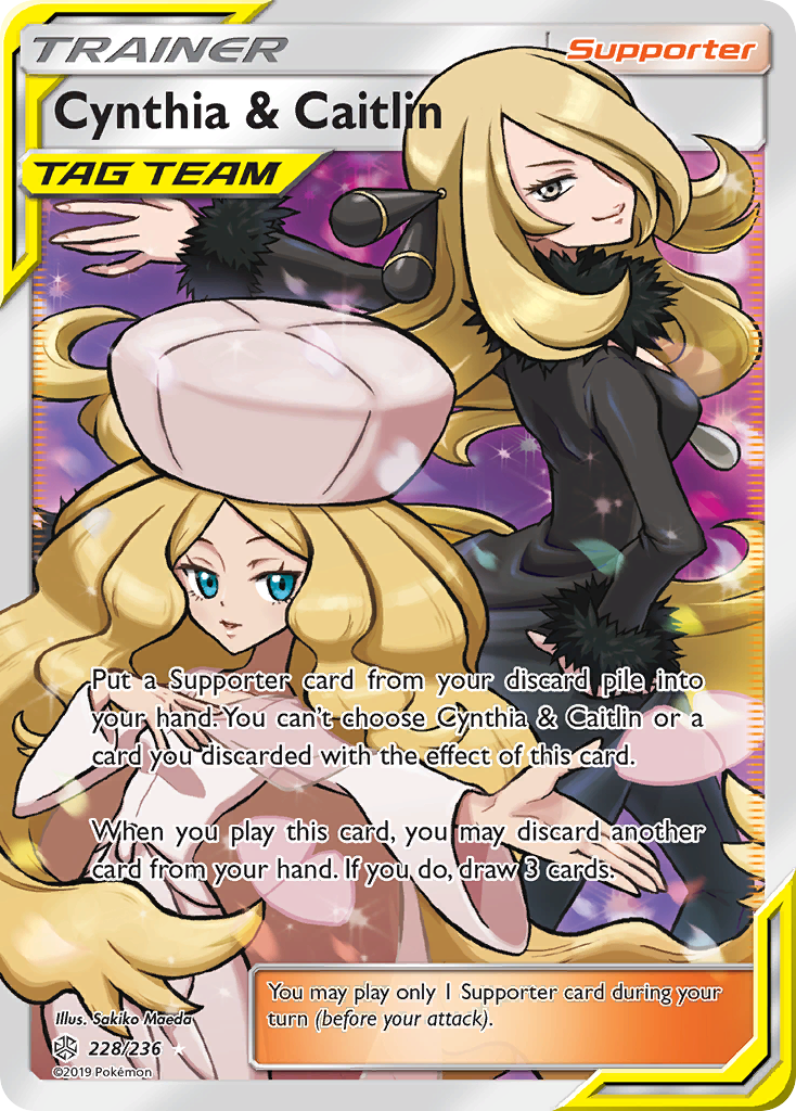 Cynthia & Caitlin – Cosmic Eclipse 228/236 Pokémon card