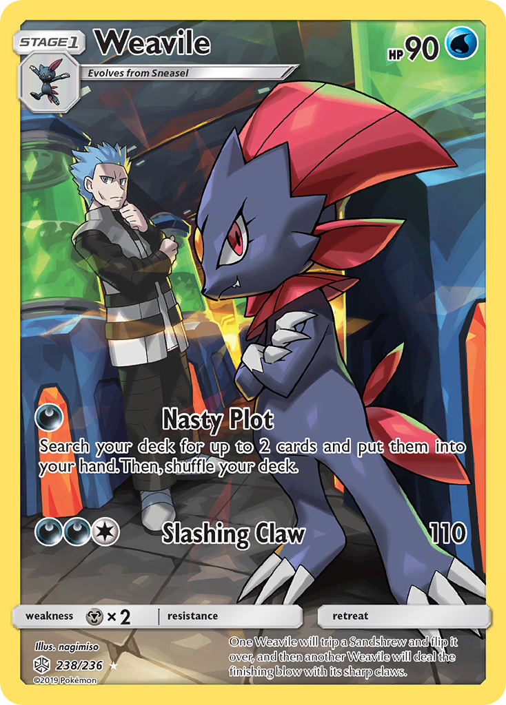Weavile – Cosmic Eclipse 238/236 Pokémon card
