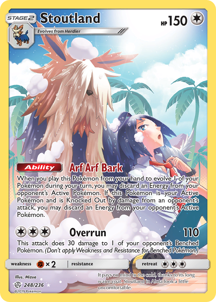 Stoutland – Cosmic Eclipse 248/236 Pokémon card