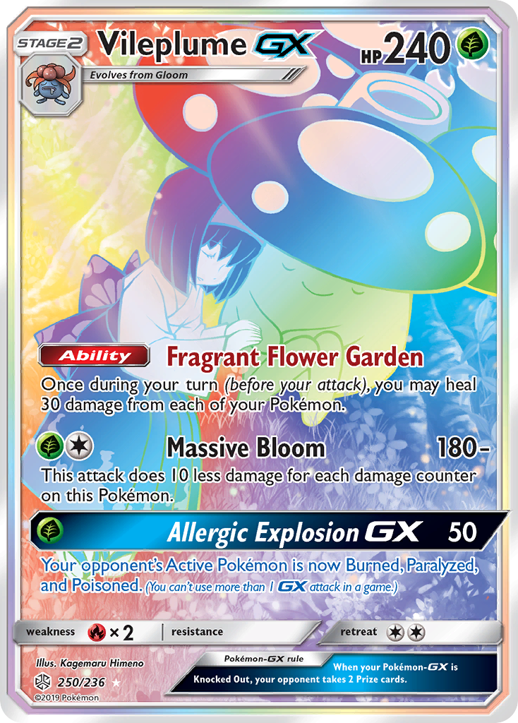 Vileplume-GX – Cosmic Eclipse 250/236 Pokémon card