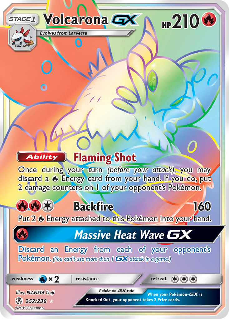 Volcarona-GX – Cosmic Eclipse 252/236 Pokémon card