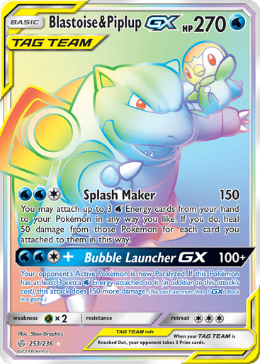 Blastoise & Piplup-GX - Cosmic Eclipse 253