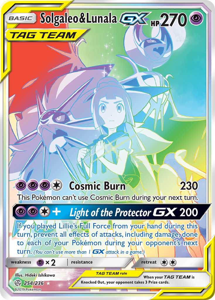 Solgaleo & Lunala-GX – Cosmic Eclipse 254/236 Pokémon card