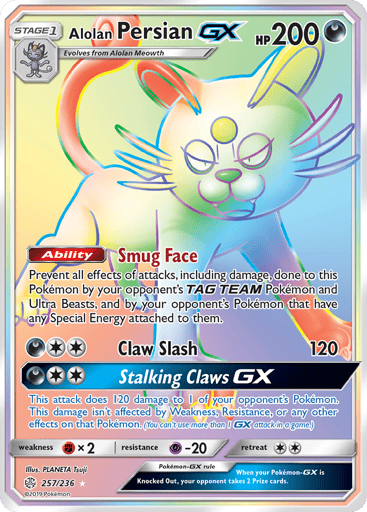 Alolan Persian-GX - Cosmic Eclipse 257