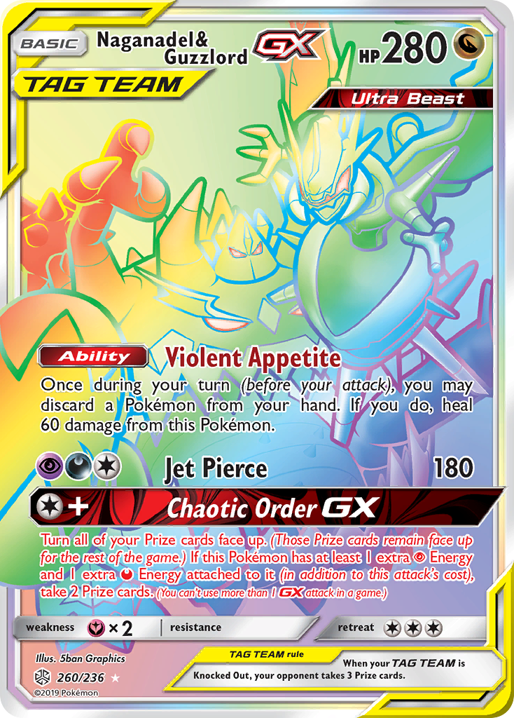 Naganadel & Guzzlord-GX – Cosmic Eclipse 260/236 Pokémon card