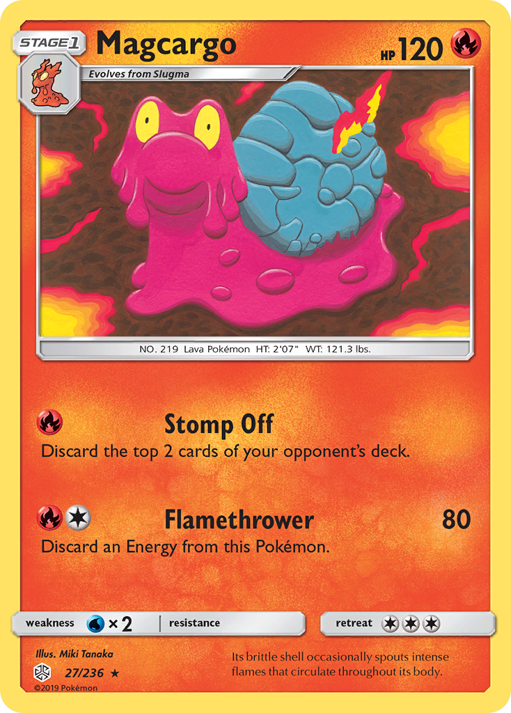 Magcargo – Cosmic Eclipse 27/236 Pokémon card