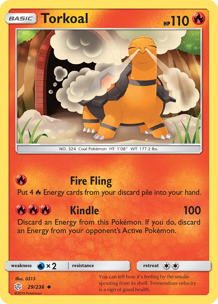 Torkoal – Cosmic Eclipse 29/236 Pokémon card