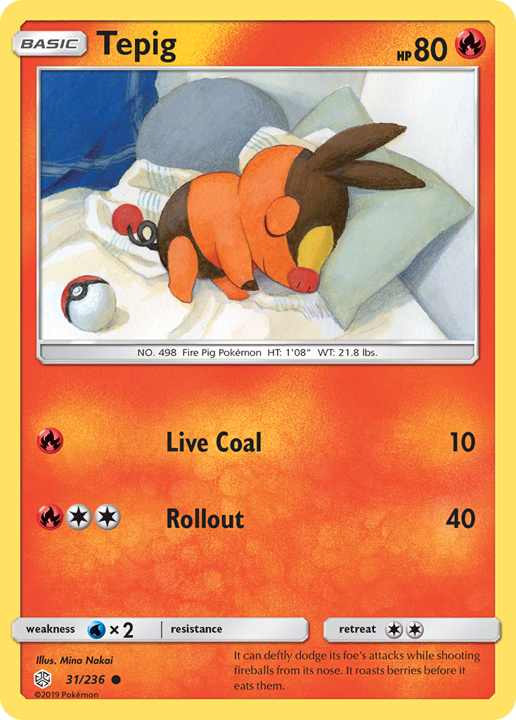 Tepig – Cosmic Eclipse 31/236 Pokémon card