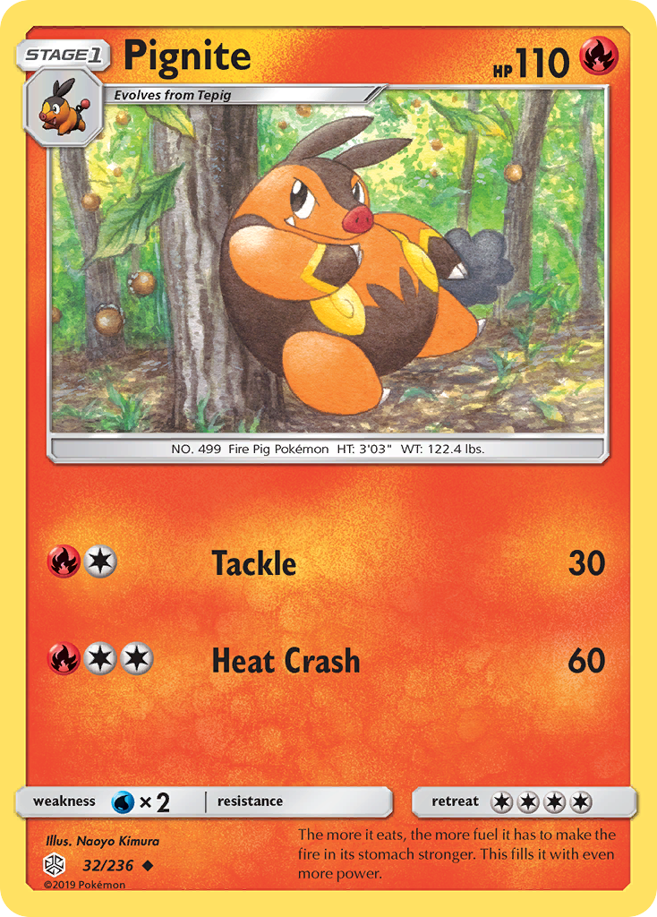 Pignite – Cosmic Eclipse 32/236 Pokémon card