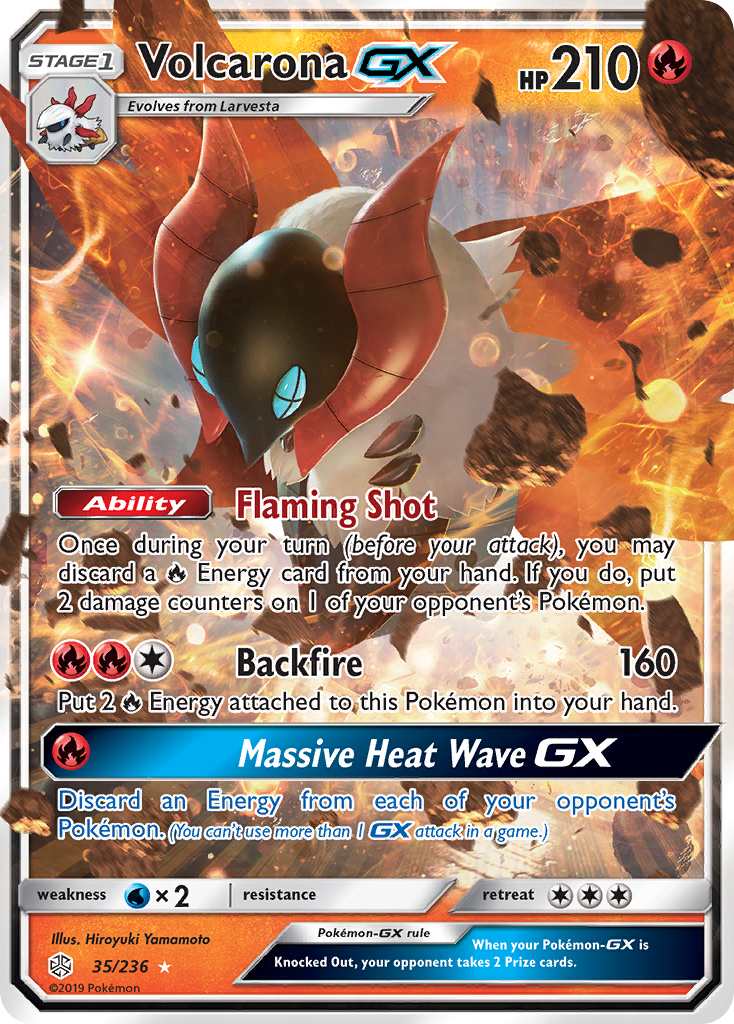 Volcarona-GX – Cosmic Eclipse 35/236 Pokémon card