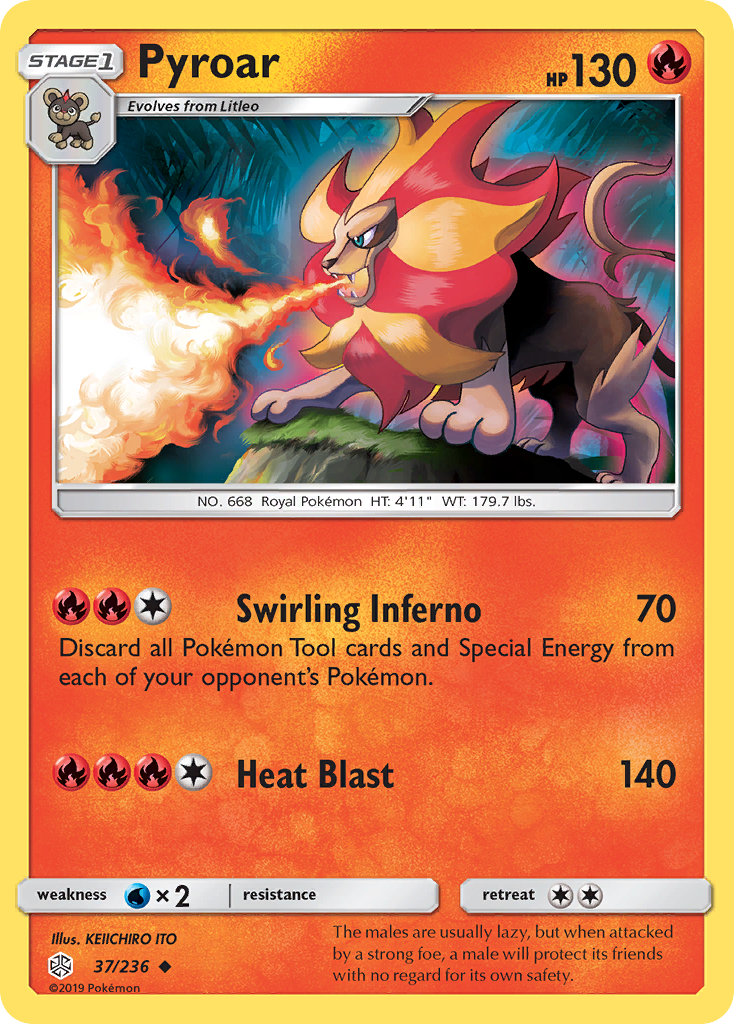 Pyroar – Cosmic Eclipse 37/236 Pokémon card