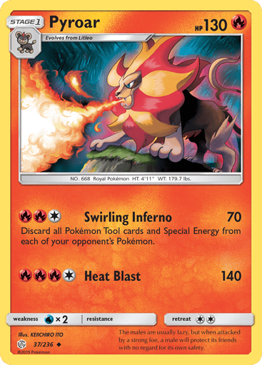 Pyroar - Cosmic Eclipse 37