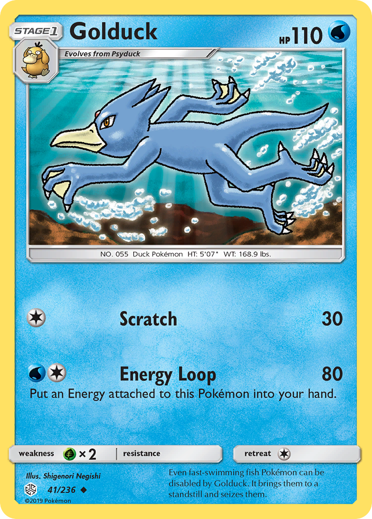 Golduck – Cosmic Eclipse 41/236 Pokémon card
