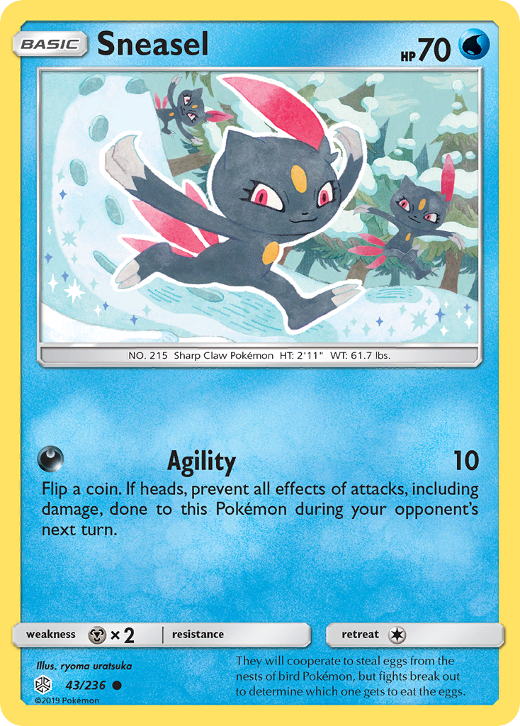 Sneasel – Cosmic Eclipse 43/236 Pokémon card