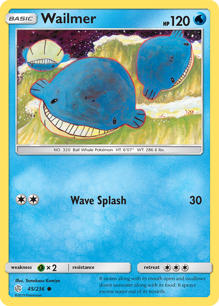 Wailmer – Cosmic Eclipse 45/236 Pokémon card