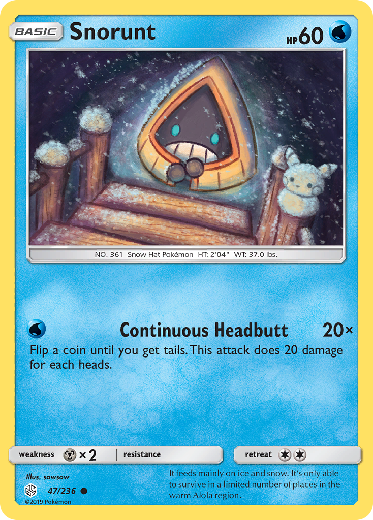 Snorunt – Cosmic Eclipse 47/236 Pokémon card