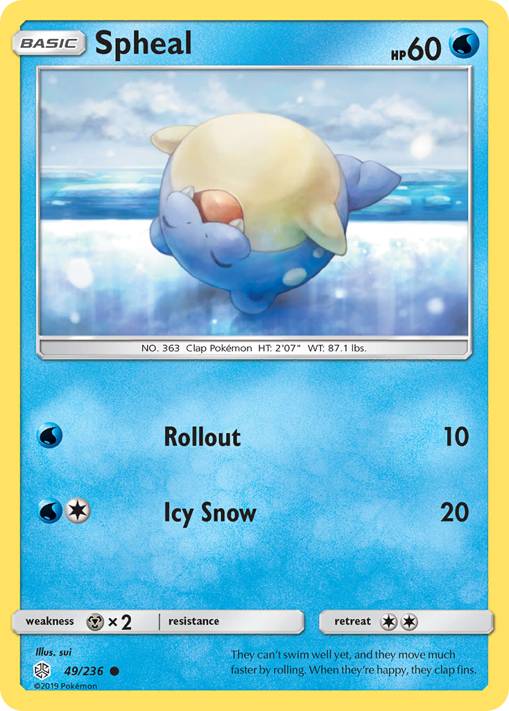 Spheal – Cosmic Eclipse 49/236 Pokémon card