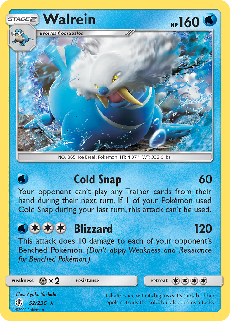 Walrein – Cosmic Eclipse 52/236 Pokémon card
