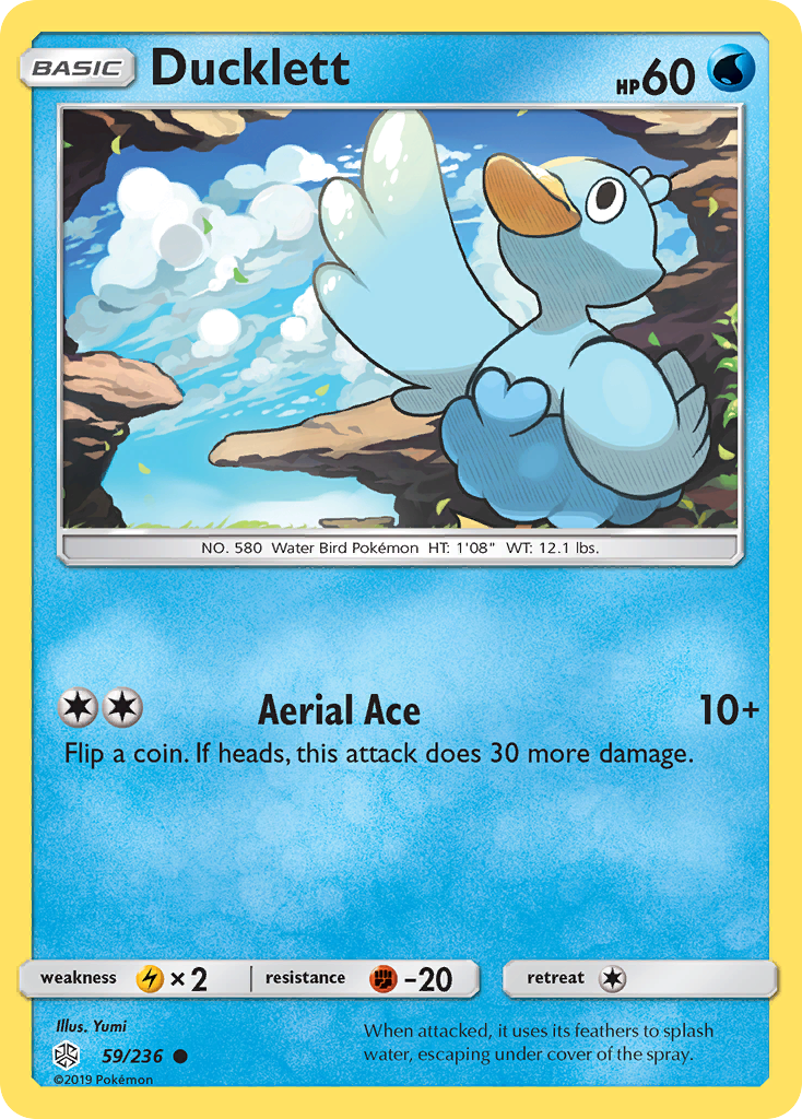 Ducklett – Cosmic Eclipse 59/236 Pokémon card
