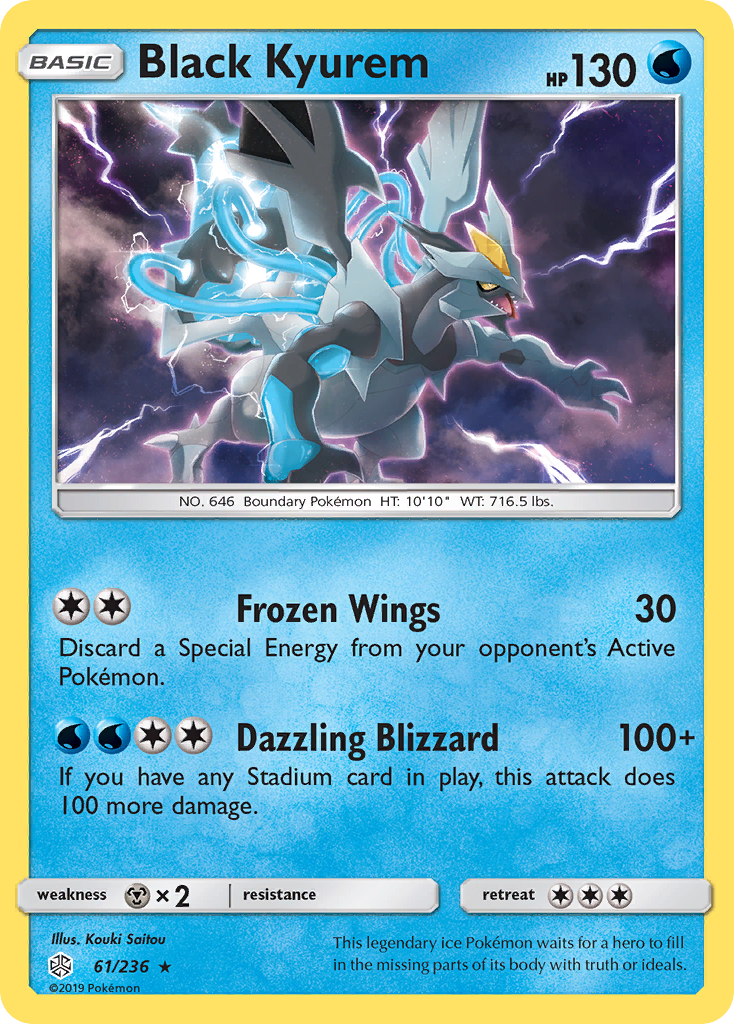 Black Kyurem – Cosmic Eclipse 61/236 Pokémon card